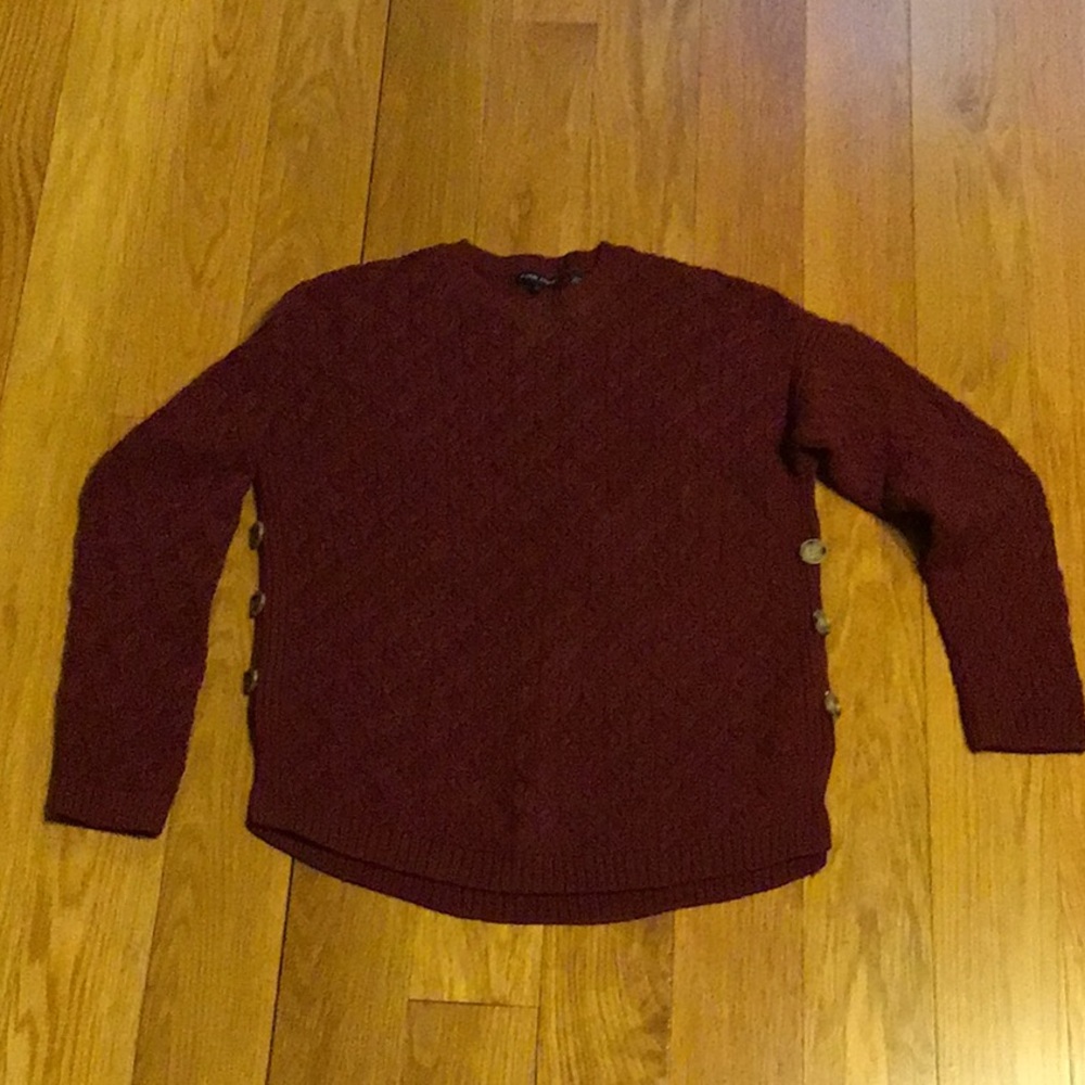 Jeanne Pierre burgundy sweater, large, worn once.